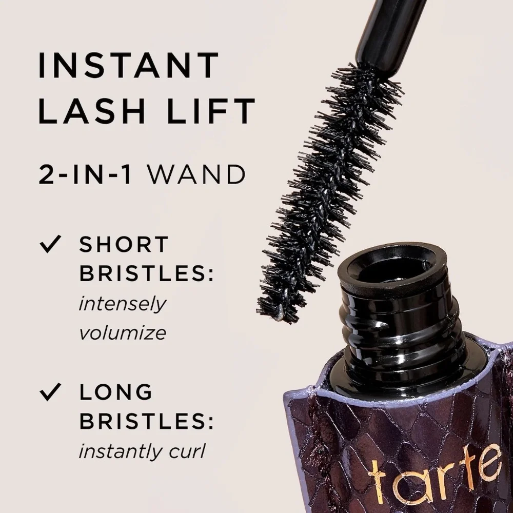 TARTE Black Mini Travel Size Lights, Camera, Lashes™ 4-in-1 Mascara NWT